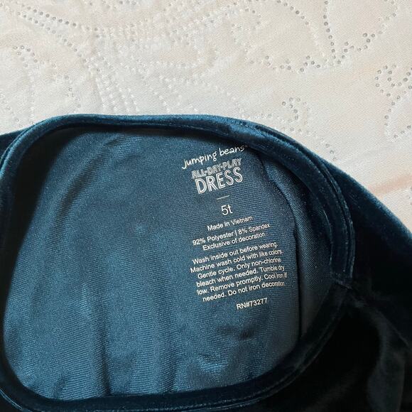 Jumping Beans Embossed Velour Skater Dress Size 5T - Picture 5 of 5